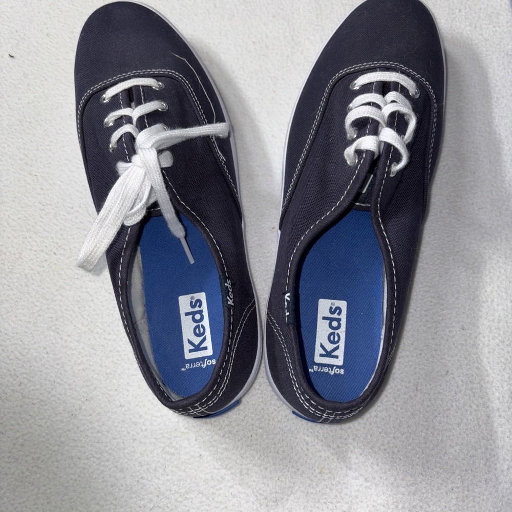 Keds Blue Lace Up Canvas Sneakers Size 7w